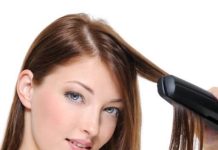 Hair straightening iron